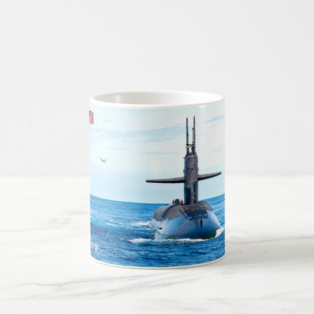 Caneca De Café SUBMARINO MÍSSEIS BÁLTICO DOS EUA - SSBN-730 Mug (Centro)