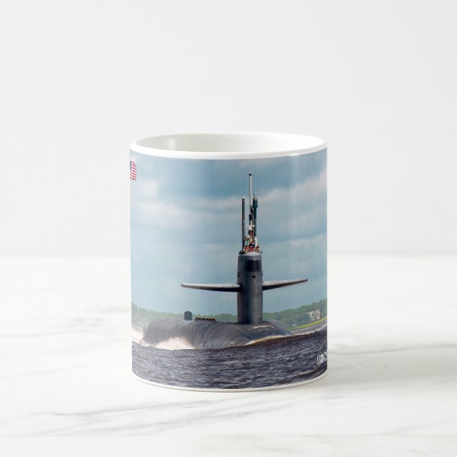 Caneca De Café SUBMARINO MÍSSEIS CRUISE DOS EUA - SSGN-728 Mug (Centro)