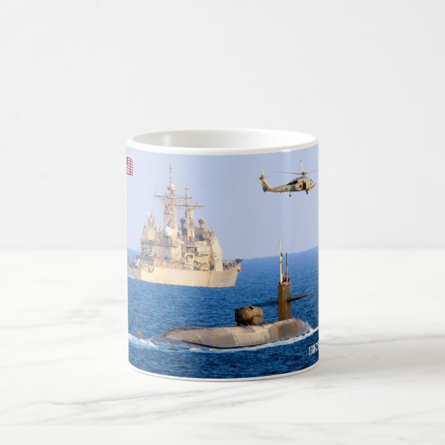 Caneca De Café SUBMARINO MÍSSEIS CRUISE DOS EUA - SSGN-729 Mug (Centro)