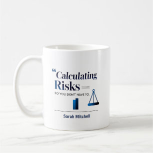 Caneca De Café Subscritor Calculando Riscos Personalizados
