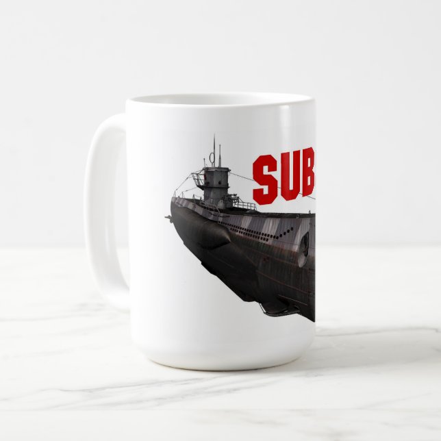 Caneca De Café SubSIM U-Boat Silent Running Mug (Frente Esquerda)