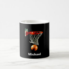 Caneca De Café Substitua o basquete pelo seu nome