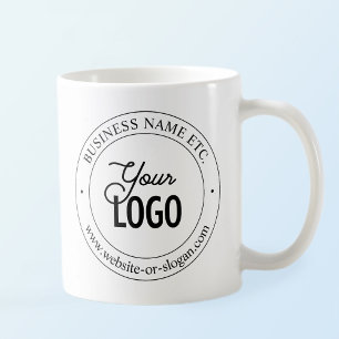 Caneca De Café Substituição fácil do logotipo e texto personal