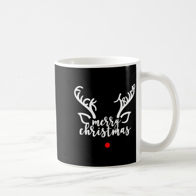 Caneca De Café Subtle Anti Trump Hidden Message Christmas Reindee (Direita)