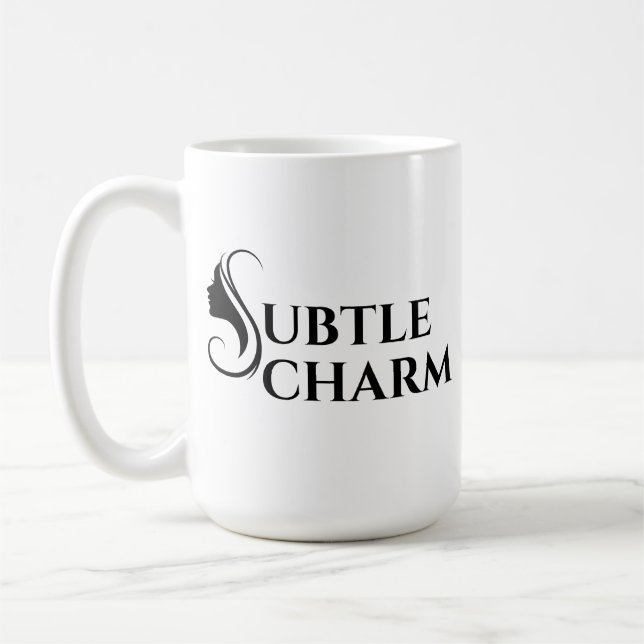 Caneca De Café Subtle Charm Elegant Feminine Typography (Esquerda)