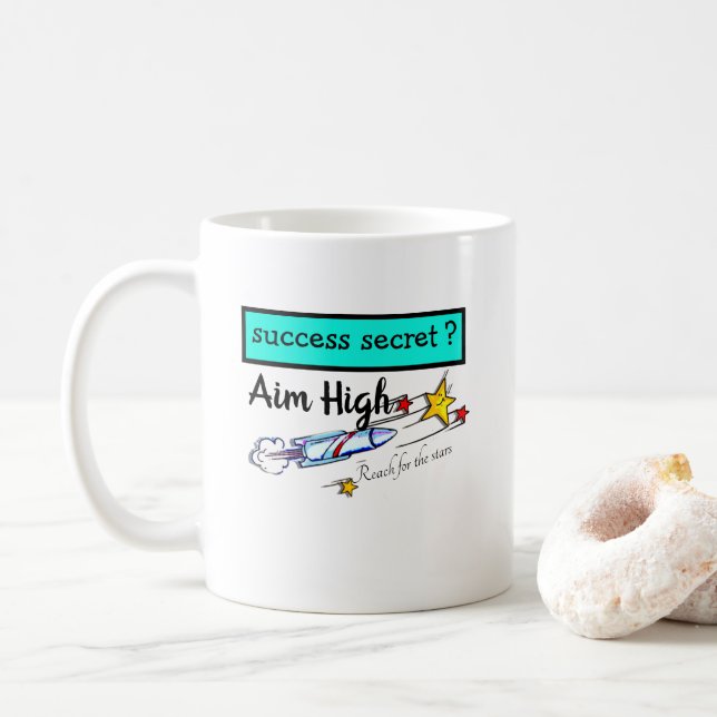 Caneca De Café Sucesso De Alcance Secreto Para Estrelas (Com Donut)
