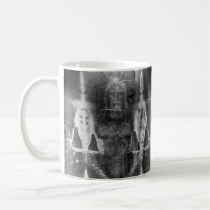 Caneca De Café Súdário de Turim Crucificação Foto Negativa