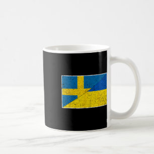 Caneca De Café Suécia Ucrânia Bandeira Nacionalidade Sueca Ucrani