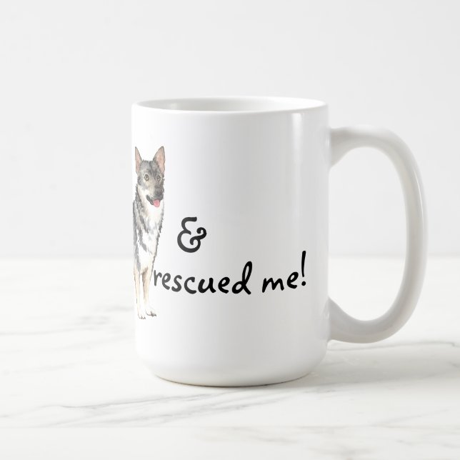 Caneca De Café Sueco Vallhund do salvamento (Direita)