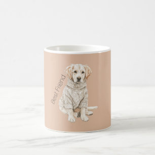 Caneca De Café Suéter de Cachorro Bege Melhor Amigo