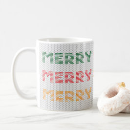 Caneca De Café Suéter de Natal Alegre e Brilhante