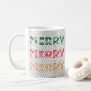 Caneca De Café Suéter de Natal Alegre e Brilhante
