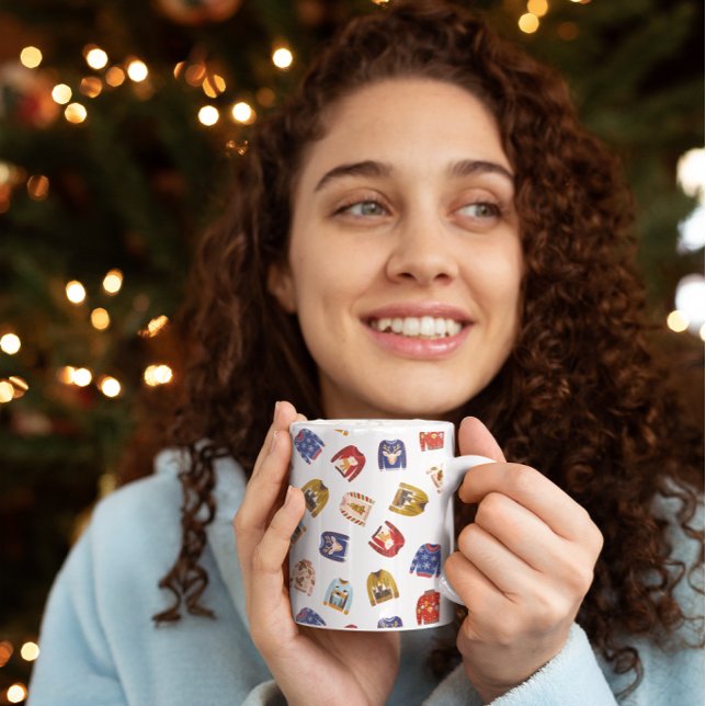 Caneca De Café Suéter de Natal Feio (Ugly Christmas Sweater Coffee Mug)