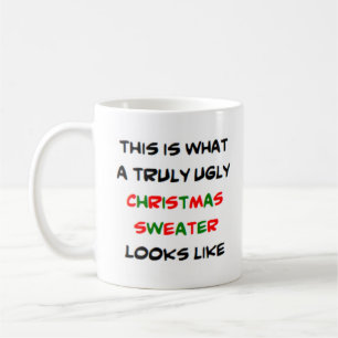 Caneca De Café Suéter de natal feio, de verdade