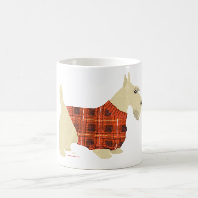 Caneca De Café Suéter de Terier Escocês Trigo (Centro)
