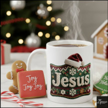 Suéter de Tricô de Natal Jesus Chapéu de Papai Noe