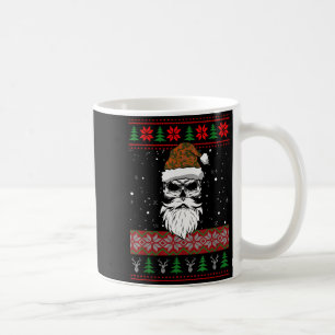Caneca De Café Suéter feio de Natal Camuflado Estético Crânio de