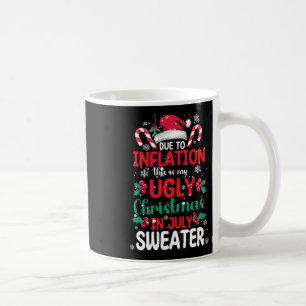 Caneca De Café Suéter Feio de Natal em Julho Inflação Divertida S