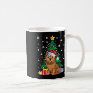 Caneca De Café Suéter Feio Xmas Luzes de Árvore Bruxelas Griffon