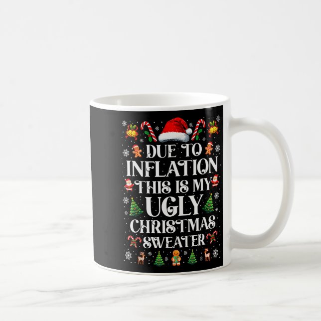 Caneca De Café Suéteres Feios de Natal Engraçados Devido à Inflaç (Direita)