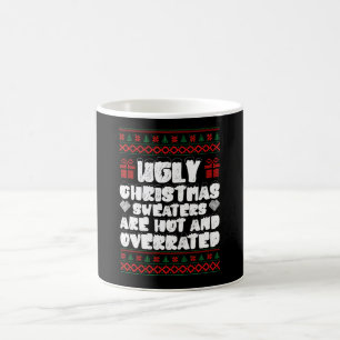 Caneca De Café Suéteres Feios de Natal São Quentes e Superestimad