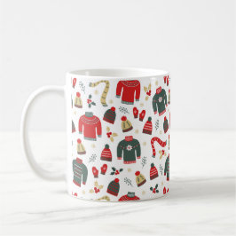 Caneca De Café Suéteres Feriados, Chapéus e Mittens Mug