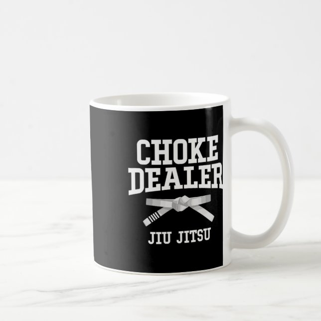 Caneca De Café Sufocar Negociante Jiujitsu Karate Boxe Muay Thai  (Direita)
