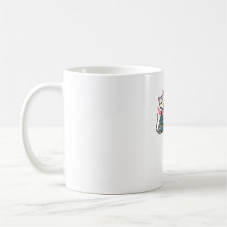 Caneca De Café Sugar Skull Cats Calavera Dia De Muertos Mexicano 