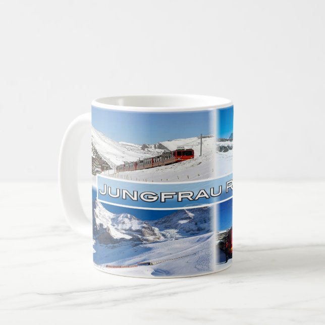 Caneca De Café SUIÇA CH - Caminho de Jungfrau - (Frente Esquerda)