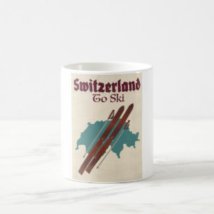 Caneca De Café Suíça Para Esquiar