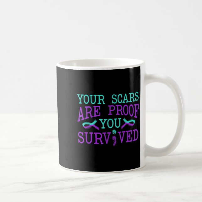 Caneca De Café Suicide Awareness Suicide Prevention Suprt Survivo (Direita)