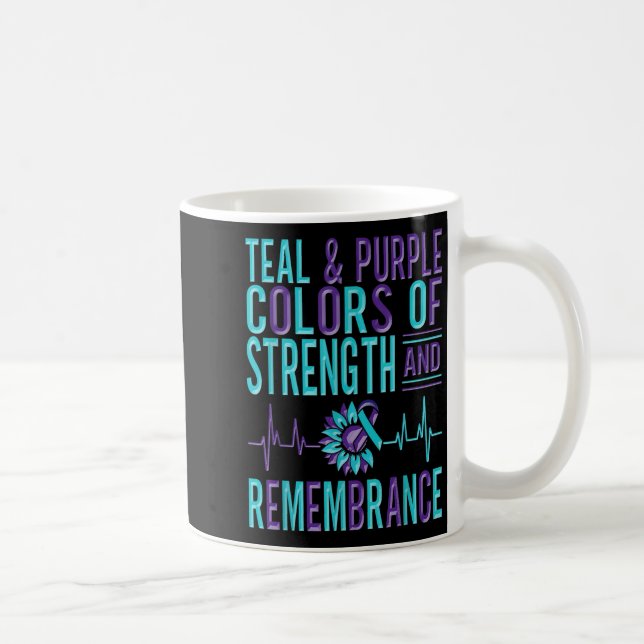 Caneca De Café Suicide Awareness Suicide Prevention Suprt Survivo (Direita)