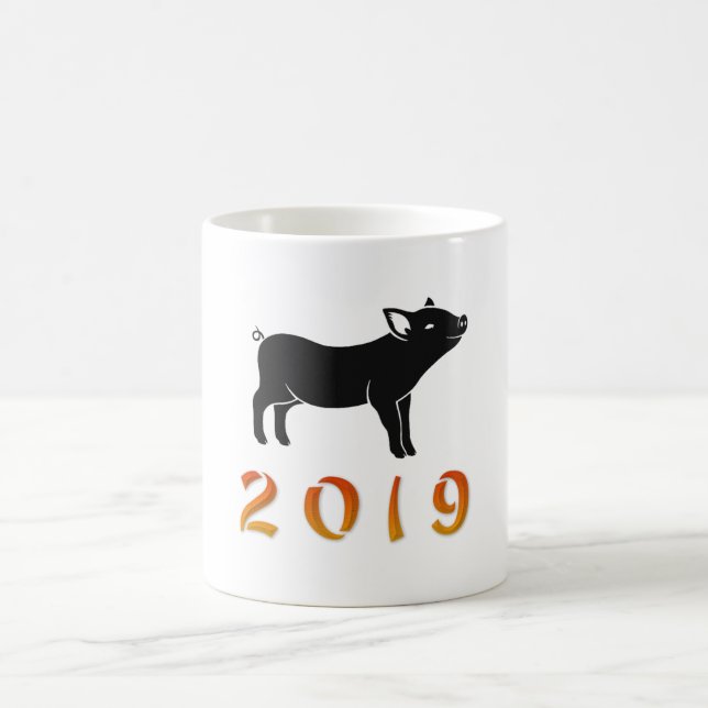 Caneca De Café Suíno Chinês Ano Novo 2019 (Centro)