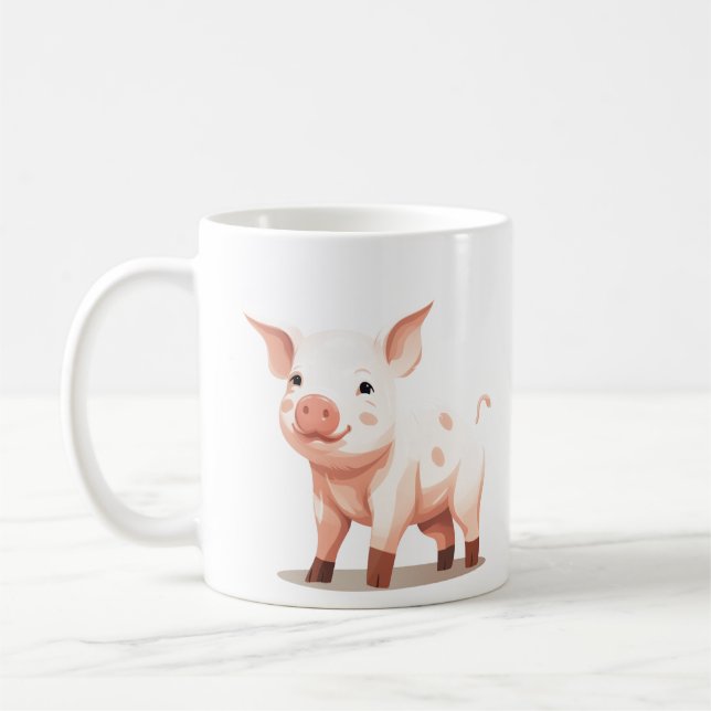 Caneca De Café Suínos Bebês, Leitões Bebês, Animais De Criação (Esquerda)