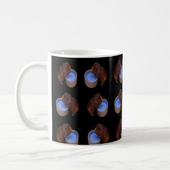 Caneca De Café Suínos Castanhos Sedenos, (Esquerda)