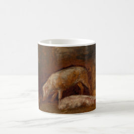 Caneca De Café Suínos numa Arte Animal Estável