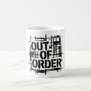 Caneca De Café Sujeira Tipografia Industrial Brutalista Fora de O