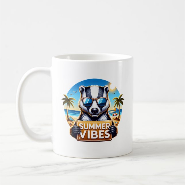Caneca De Café Summer Badger (Esquerda)