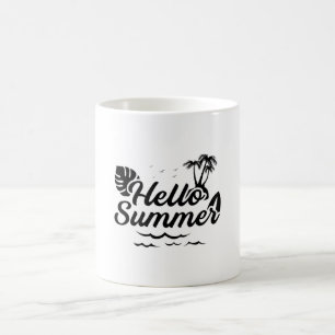 Caneca De Café Summer Beach Vacting Surf Sea Sun Funny Idea