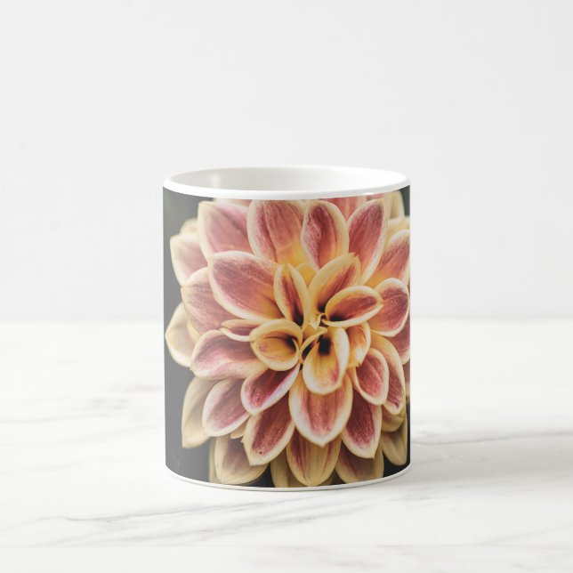 Caneca De Café Summer Dahlia Flower (Arte Floral) (Centro)
