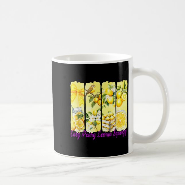 Caneca De Café Summer Lemon,coquette Bow Summer Funny Gift Tee Wi (Direita)