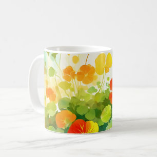 Caneca De Café Summer Nasturtium Floral