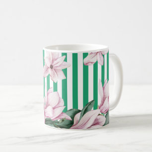 Caneca De Café Summer, primavera, impressão de faixa verde magnól