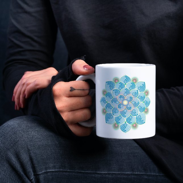 Caneca De Café Summer Rain Mandala (Criador carregado)