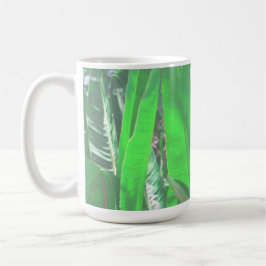 Caneca De Café Summer Vibes Banana Tree deixa pastel verde-claro