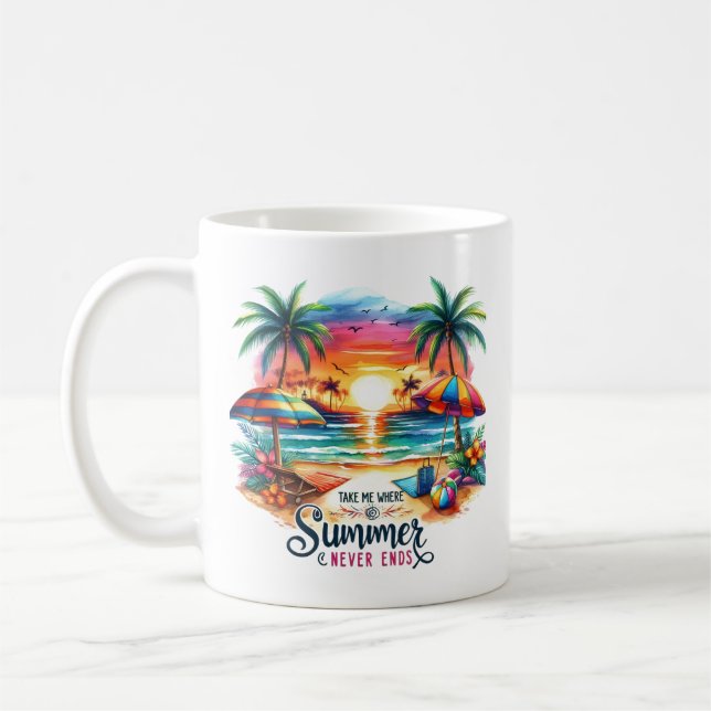 Caneca De Café Summer Vibes Brushaft Beach Sunset-34626 (Esquerda)