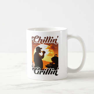 Caneca De Café Summer Vibes Chillin’ & Grillin’ Silhouette