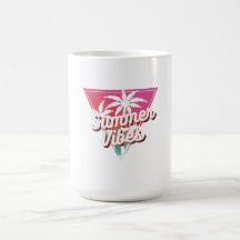 Summer Vibes Coffee Mug - Estilo de Praia Tropical