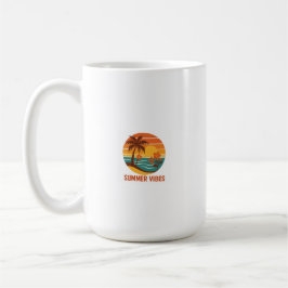 Caneca De Café Summer Vibes - Design brilhante, tropical e divert