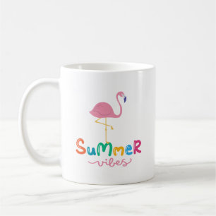 Caneca De Café Summer Vibes E Flamingo